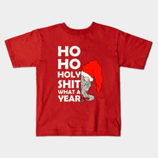 Ho Ho Ho A What a Year Christmas Illustration Kids T-Shirt